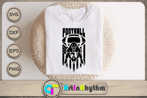 American Football Player SVG: Graphics for Crafts & Local Branding