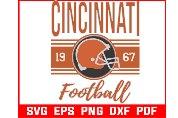 Cincinnati Football Retro SVG: Graphics for Crafts & Content