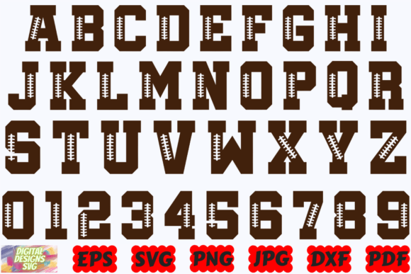 Football Font SVG: Graphics for Crafts & Branding