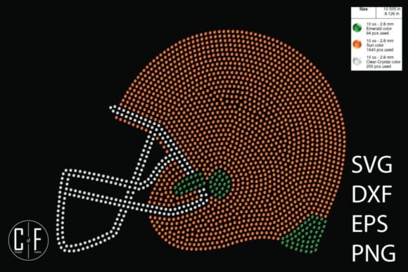 Football Helmet Rhinestone Template: Graphics for Crafts