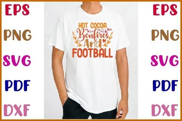 Hot Cocoa Bonfires & Football SVG Graphics for Crafts