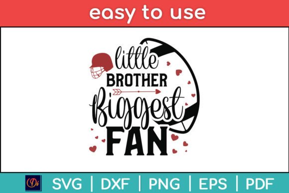 Little Brother Biggest Fan Football SVG: Graphics for Crafts-Driven Branding
