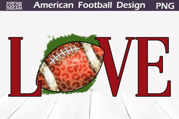 Love Football Sublimation Graphics for Crafts
