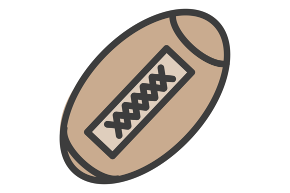 Rugby Ball Icon. American Football Game